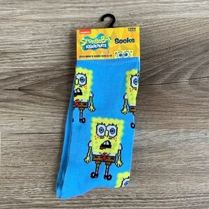 🆕 SpongeBob Squarepants Crew Socks Novelty Fun NWT Sponge Bob Square Pants